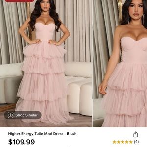Fashion nova Dress Blush Pink size medium nwt